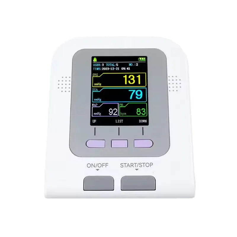 CONTEC08A veterinary digital blood pressure monitor with colour display and animal cuff