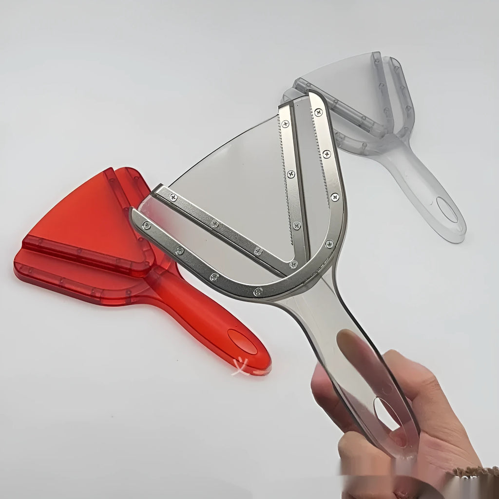 Adjustable telescopic bottle opener with non-slip handle in red, collapsed to show its size.