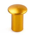 Aluminium alloy handbrake release button cap for car modification in five colour options.