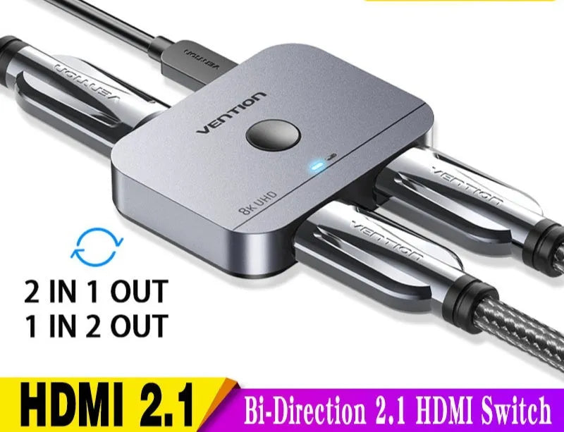 Alloy cable separator for computer to television audio and video conversion in grey colour