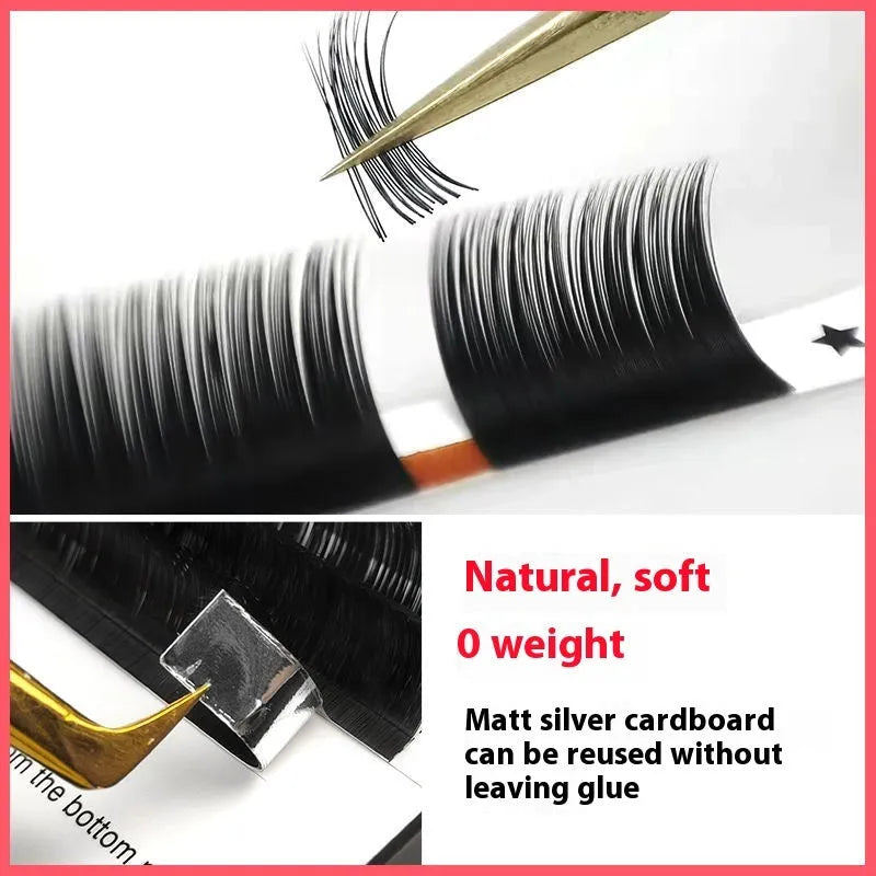 Pack of matte mink hair false eyelashes showing dense 16-row strip on a clear background.