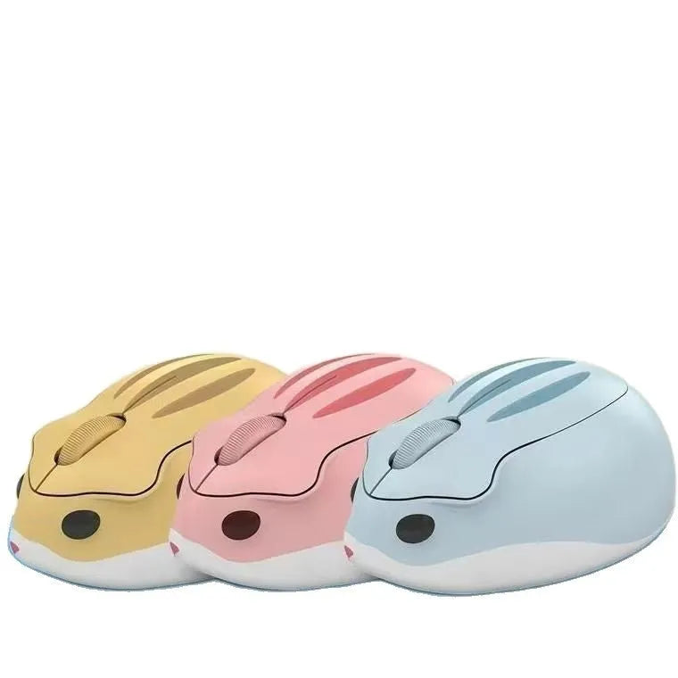 Wireless Bluetooth mouse in yellow, pink or grey colours with quiet click function