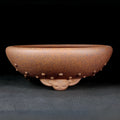 Handmade ceramic flower pot with purple sand craft, classical style, 22cm outer diameter