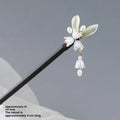 New Chinese style antique hairpin with floral design in Autumn Pink Magnolia colour for updo hairstyles