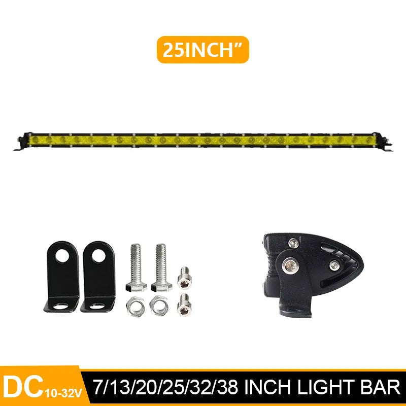 25-inch single row aluminium LED light bar for off-road truck and 4x4 vehicle lighting