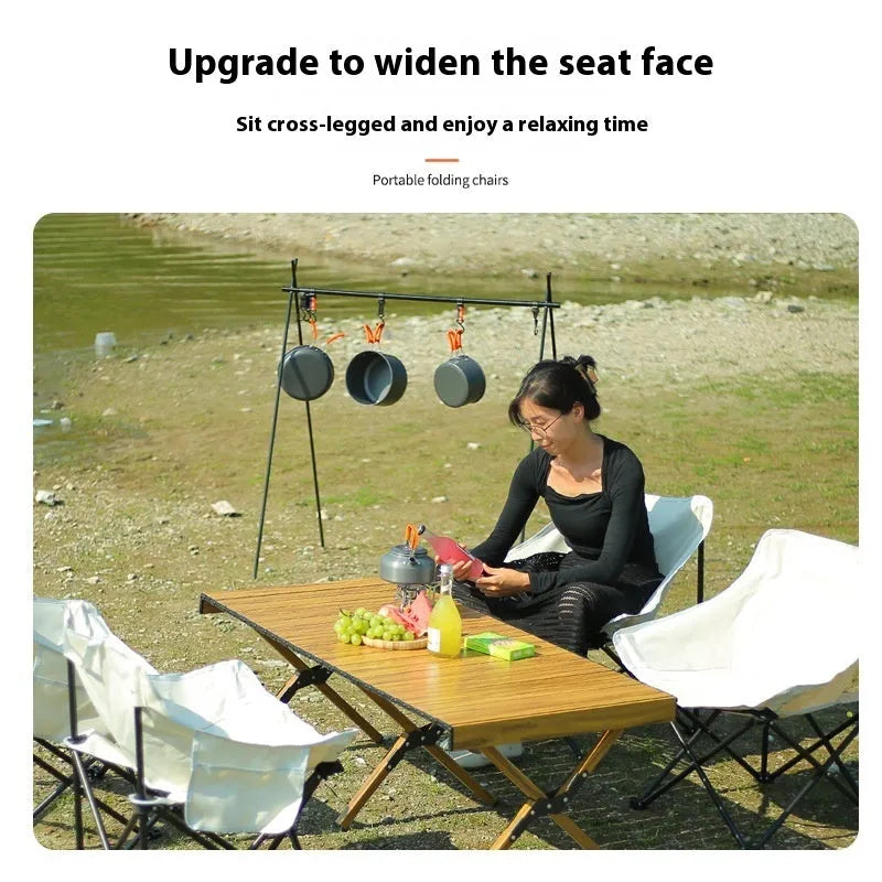 Folding camping chair with reclining backrest in Oxford cloth fabric and steel frame