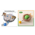Silicone rolling ball cat toy in red, green, or grey colour options for independent feline play