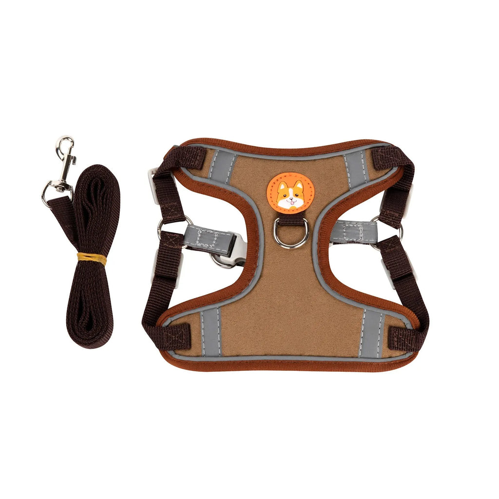 Adjustable dog haulage rope harness in multiple colours and sizes for pet control