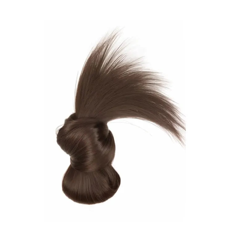 Wig grip bud-like hair style lazy updo gadget for ladies in brown and black high-temperature fibre
