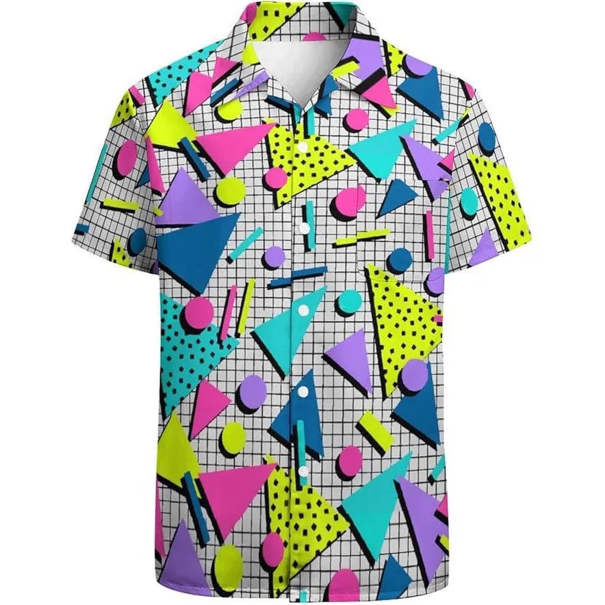 Men's camouflage pattern short sleeve casual shirt in slim fit design