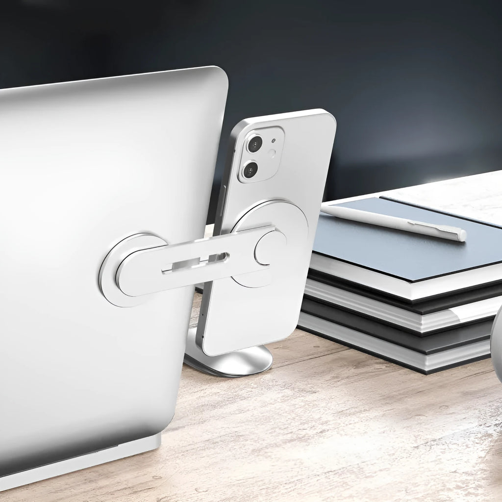Tesla magnetic phone holder for suspension screens with aluminium alloy frame and 180-degree rotation