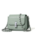 Soft PU leather women's crossbody shoulder bag in horizontal square shape with mobile phone pocket