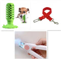 TPR teeth cleaning dog toothbrush molar stick in lake blue with serrated surface on white background