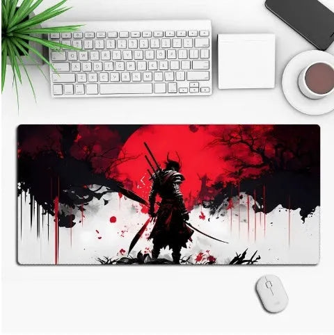 Customisable gaming mouse pad with non-slip base and thermal transfer printed graphics