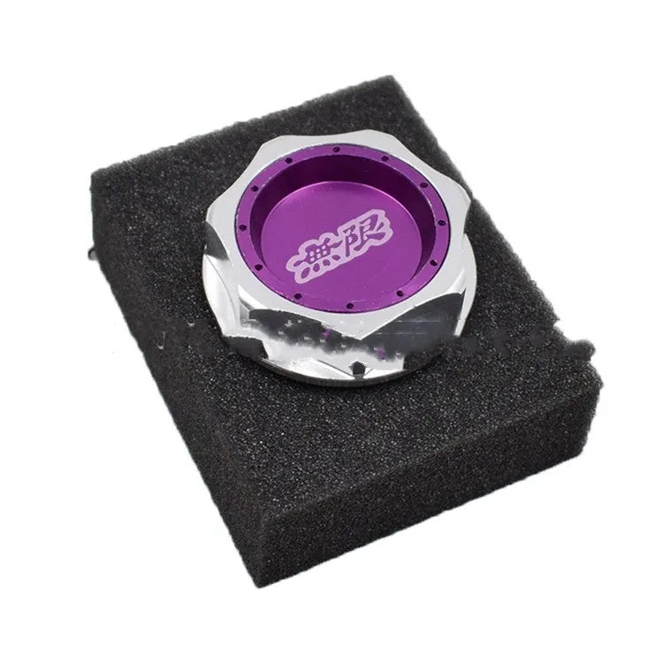 Aluminium alloy oil filter cap for Honda cars in red, blue, silver, black, purple, and gold colours