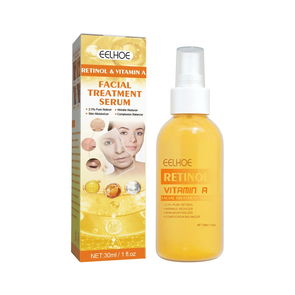 Retinol anti-wrinkle essence spray bottle 30ml with vitamin A for facial application