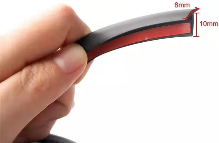 Black TPE rubber gap filler seal strip 5 metres length for car bumper