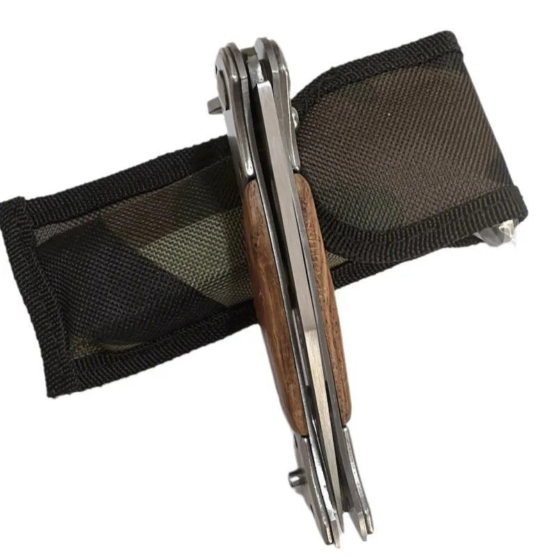 Multifunctional outdoor folding knife with high hardness blade and 11cm handle in 47 style