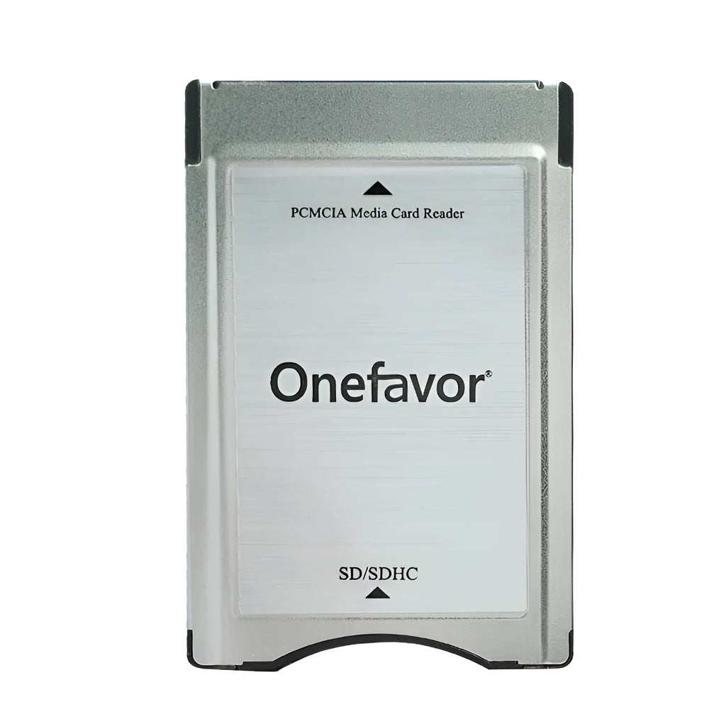 SD to PCMCIA adapter card with stainless steel housing and included 32GB SD card for Mercedes-Benz vehicles