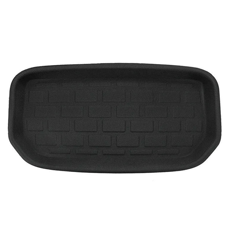 TPR floor mats for Tesla Model Y including footwell, storage box, and tailbox protection
