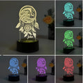 Modern acrylic dream catcher night light with remote control on wooden desk