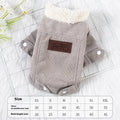 Lambswool grey dog vest with fleece lining for autumn and winter pet warmth
