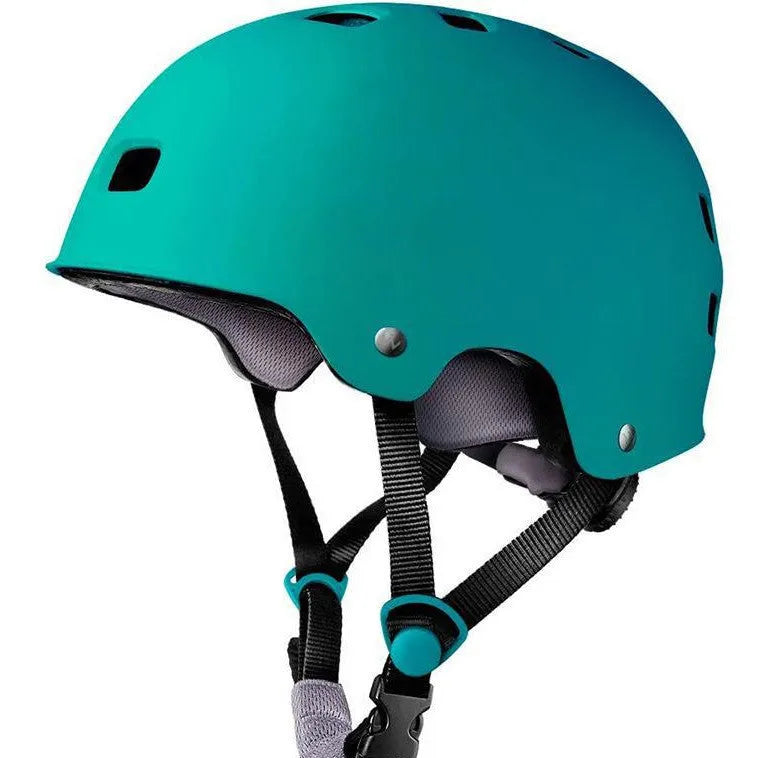 Children and teenagers skateboarding helmet in solid colour, ABS EPS construction, unisex, sizes S M L