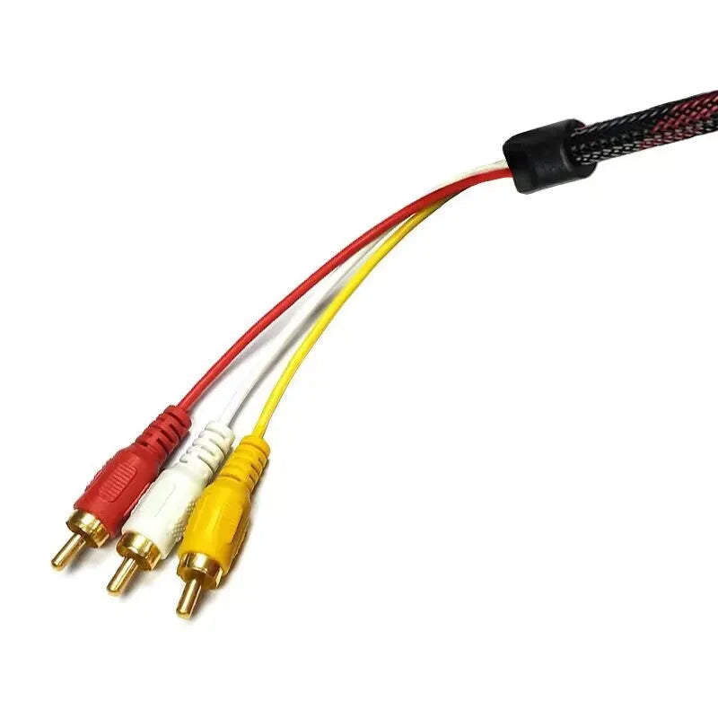 HDMI to AV15 M conversion cable measuring 1.5 metres with alloy connectors and injection moulded housing