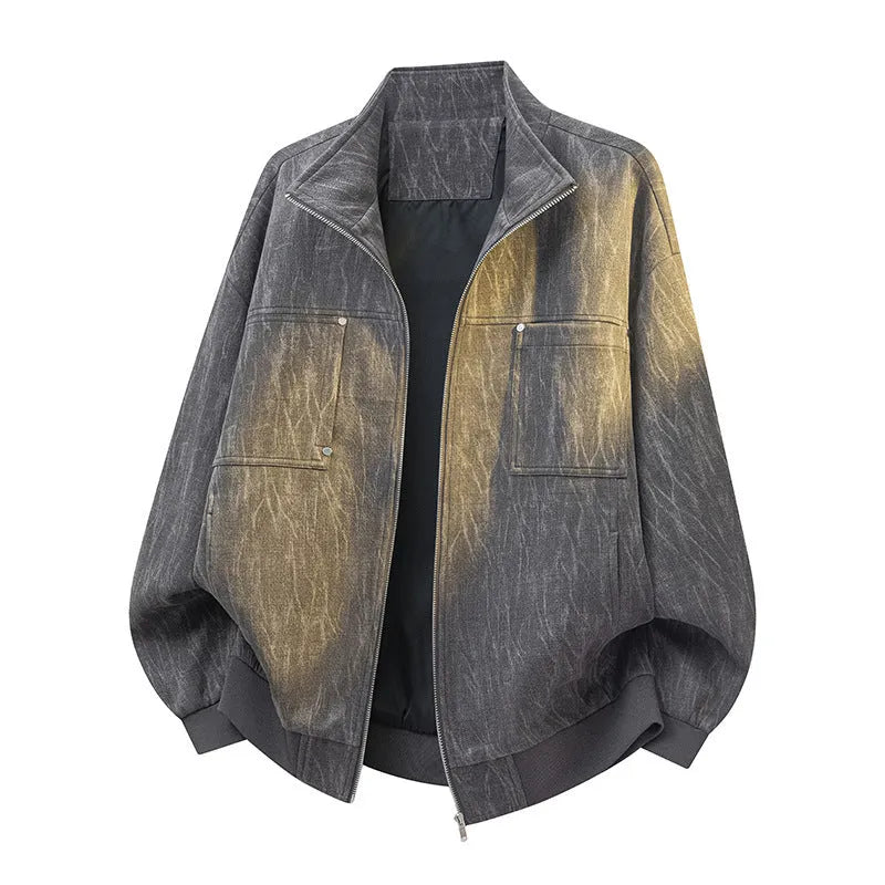 Autumn Weight-catcher Trendy Long Sleeve Casual Coat Men's Clothing in Dark Gray, Bean Green or Lilac, Polyester Drop-Shoulder Casual Coat Available in Sizes M to 8XL for Large Size Men, Suitable for Everyday Leisure Wear and Outdoor Relaxation