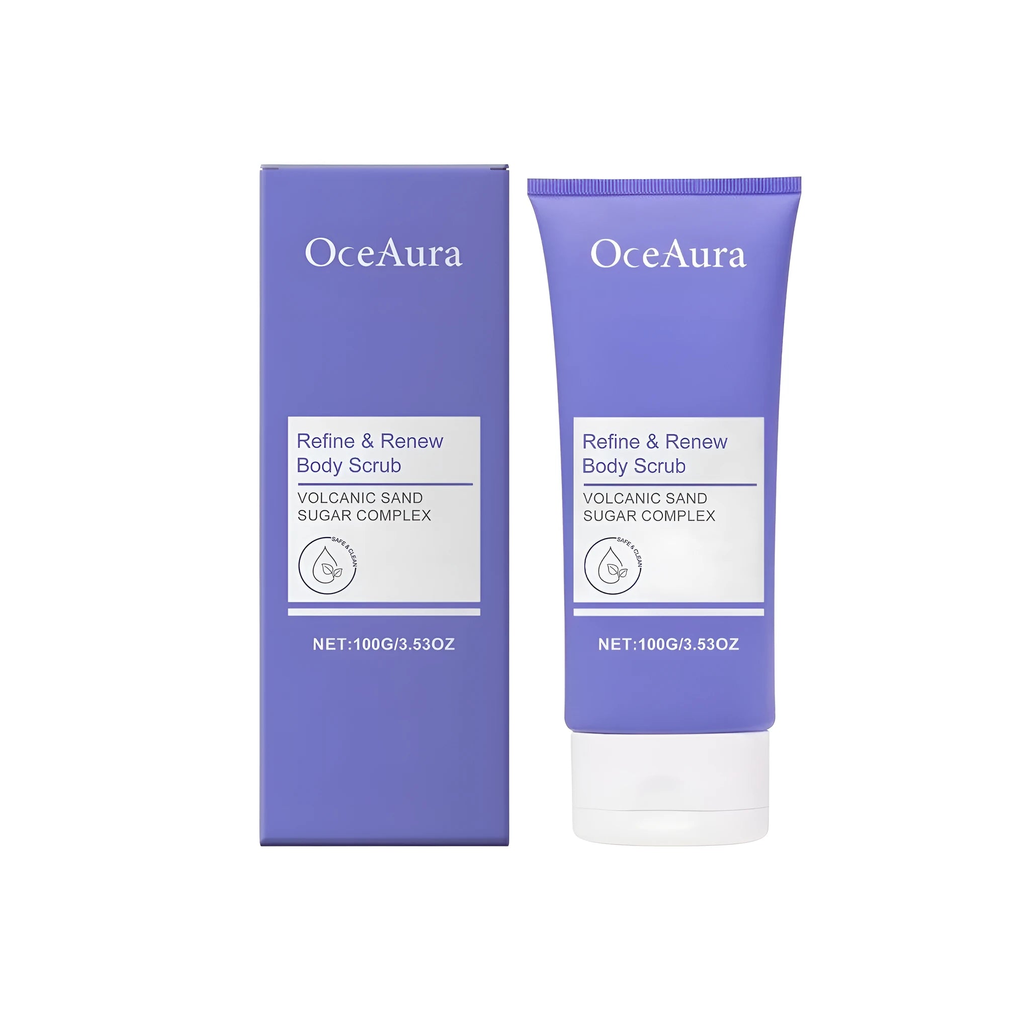 100g tube of body scrub cream with walnut shell powder and volcanic ash for skin exfoliation