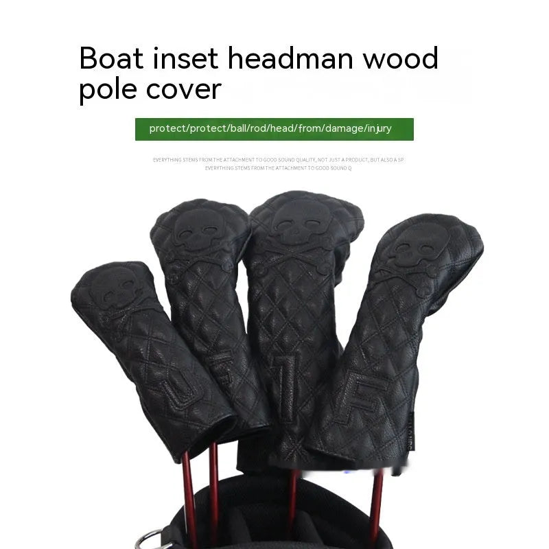 Black PU waterproof protective cover for wooden golf pole shaft