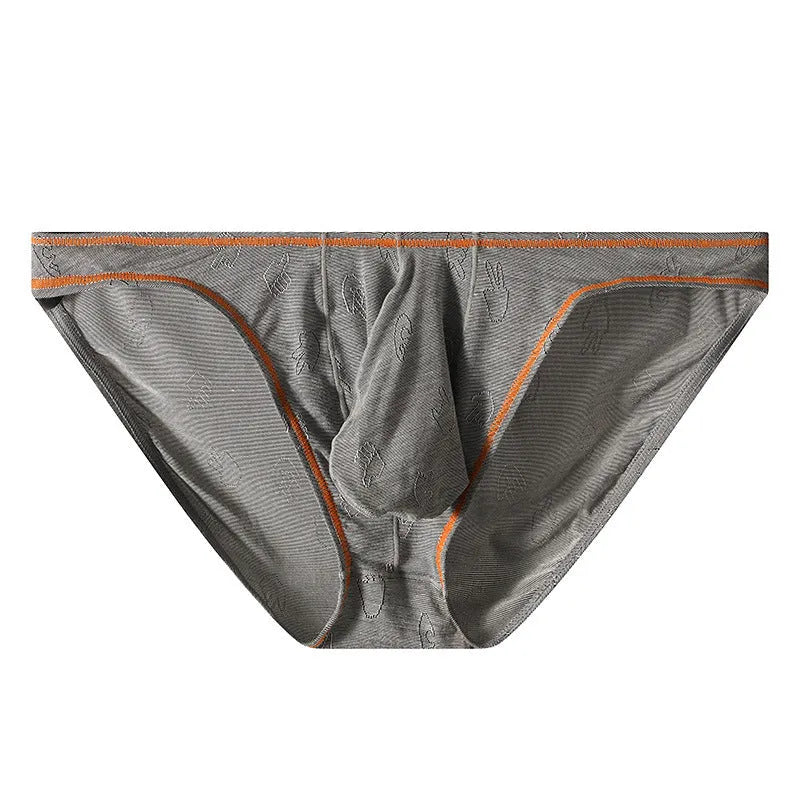 Men's ice silk modal butt-lift underwear in multiple colours showing seamless knitting construction