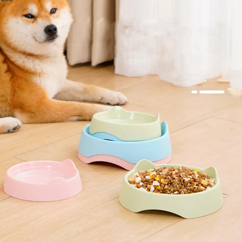 Ceramic dog slow feeder puzzle bowl in blue colour showing maze pattern design