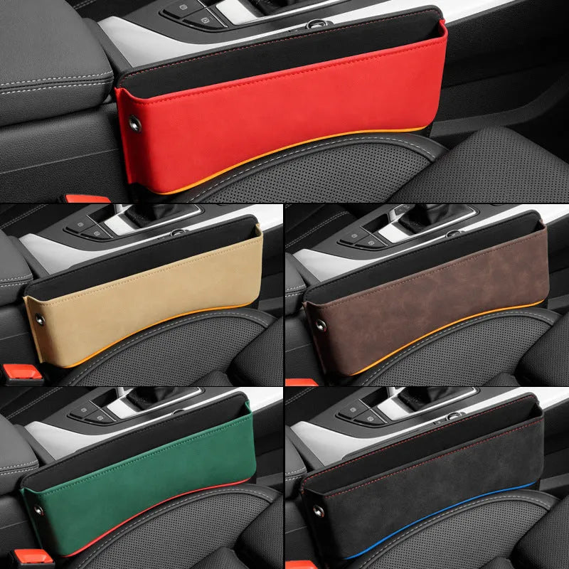 Leather car seat storage box organiser in multiple colour options