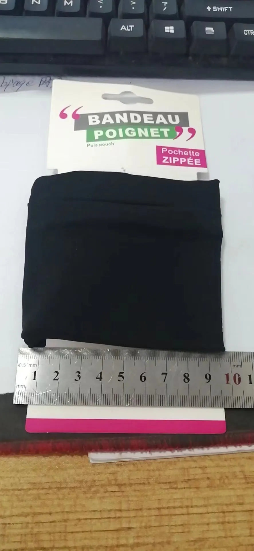 Waterproof PVC wrist bag armband sleeve for mobile phones, measuring 10 by 10.5 cm.