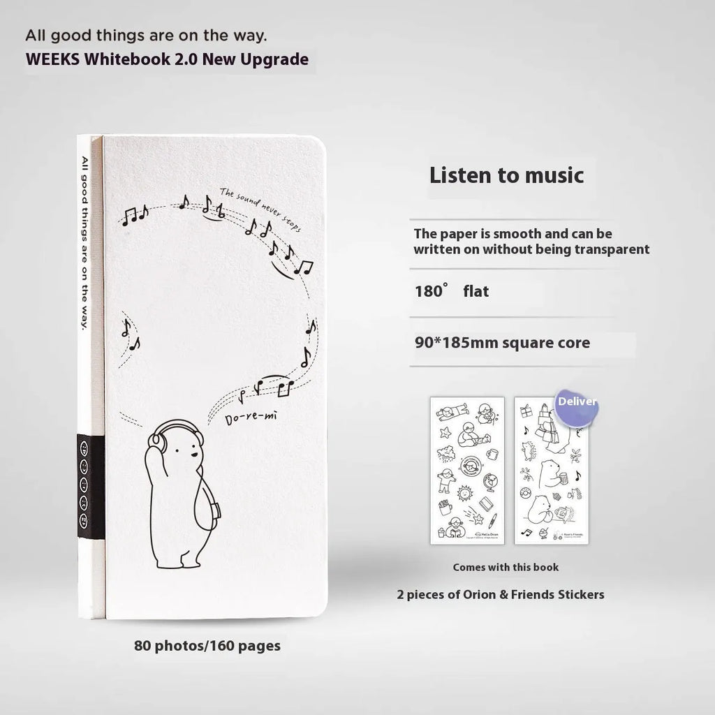 A6 paper notebook with plaid design and stickers, available in eight colour options.