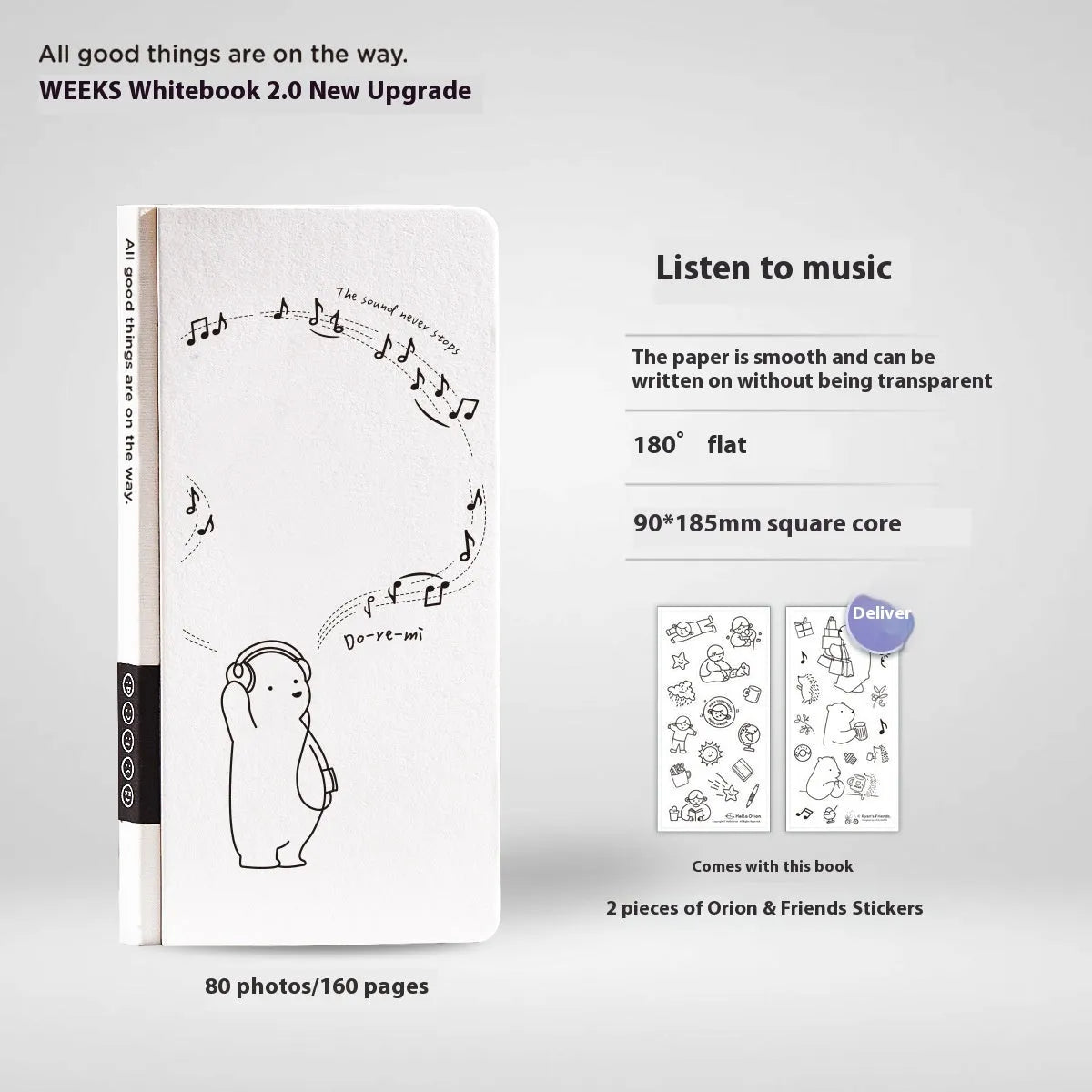 A6 paper notebook with plaid design and stickers, available in eight colour options.