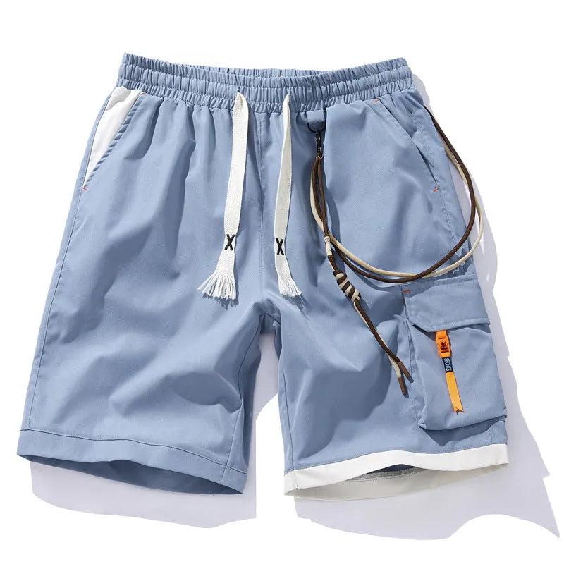 Men's bamboo fibre plus size sports shorts in coffee colour showing high waist and cropped straight-leg design