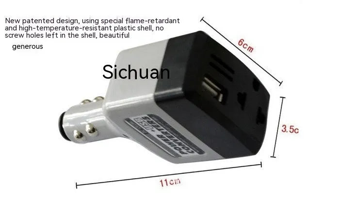 Car cigarette lighter power adapter with USB port for mobile phone charging