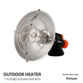 Black and orange portable heating stove for outdoor camping with automatic ignition