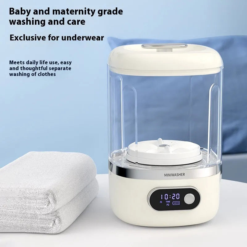 Portable white automatic cleaning machine with resin body and Type-C charging port