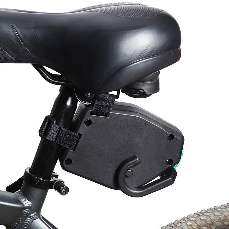 Black plastic bicycle trailer rope measuring 1.2 metres for converting standard bikes into transport solutions