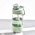 Reusable plastic drinking cup with straw in grey green pink colours with 520ml 780ml 1000ml capacity options