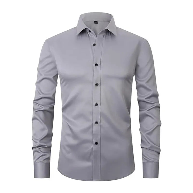 Men's stretch long sleeve work shirt in polyester available in sizes S to 3XL with multiple colour options