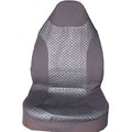 Black quilted automotive seat cover with PU and polyester construction for car seat protection