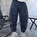 Men's loose style casual sports trousers in bamboo fibre fabric with cropped length