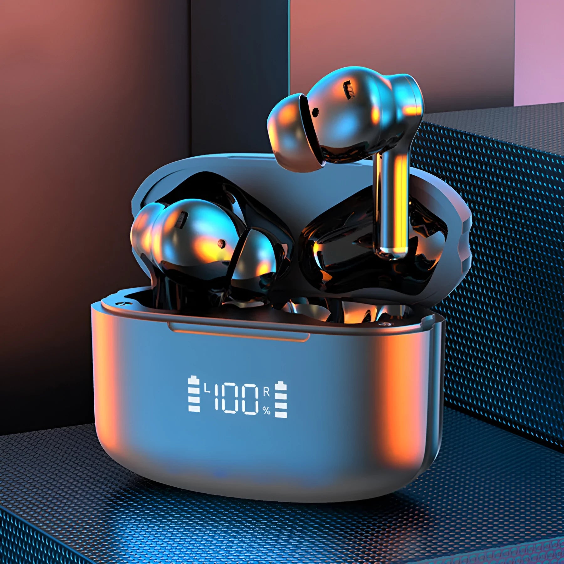 M48 Bluetooth headset with digital display and dual camera in default colour