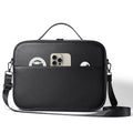 Black superfiber storage box for Vision Pro MR glasses with dimensions 32.5 by 24.5 by 11.5 cm.