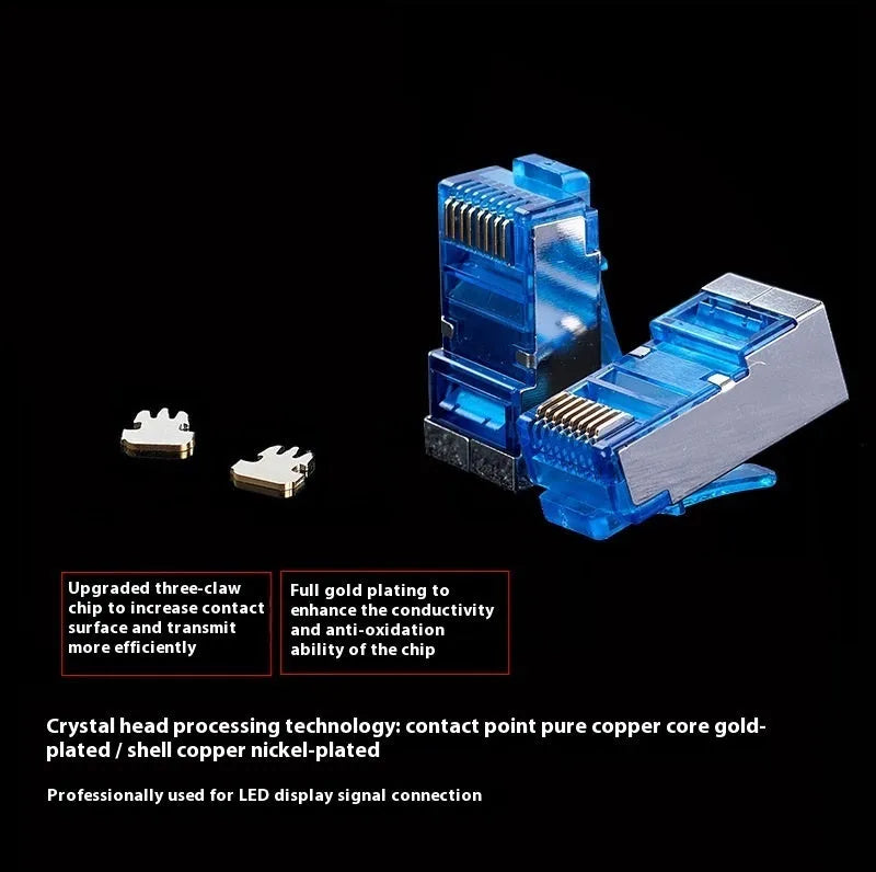 CAT6 RJ45 network extension converter cable with plug and socket connectors
