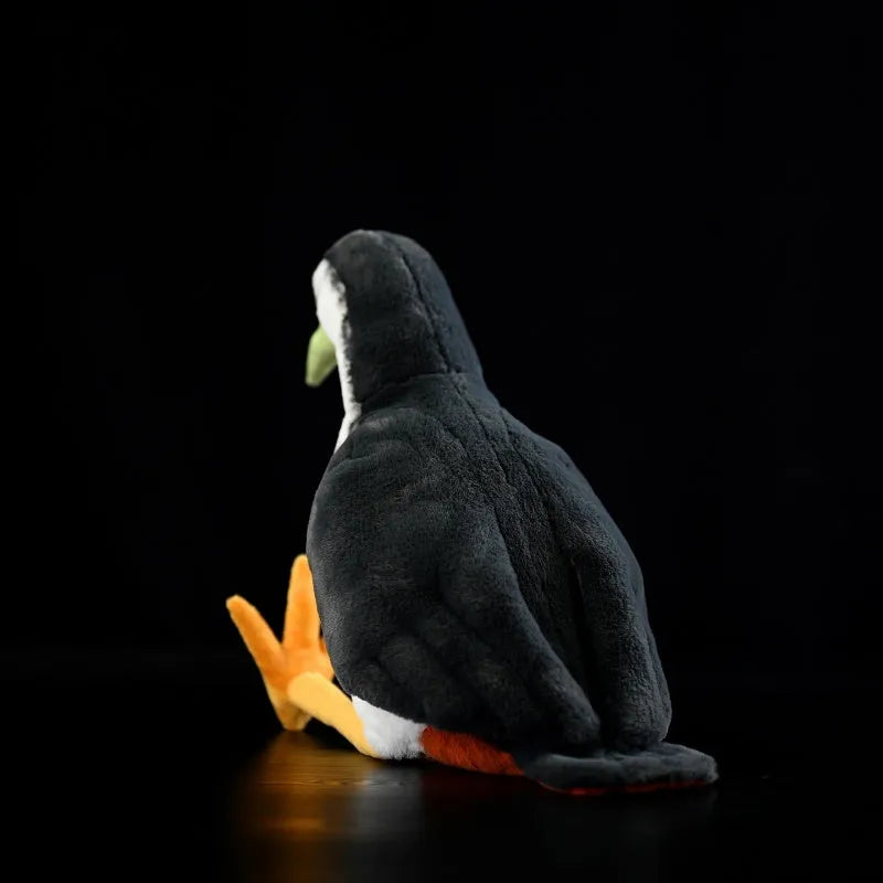 White-bellied rail plush toy in soft polyester, 27cm head-to-chest, white-breasted waterhen colouring